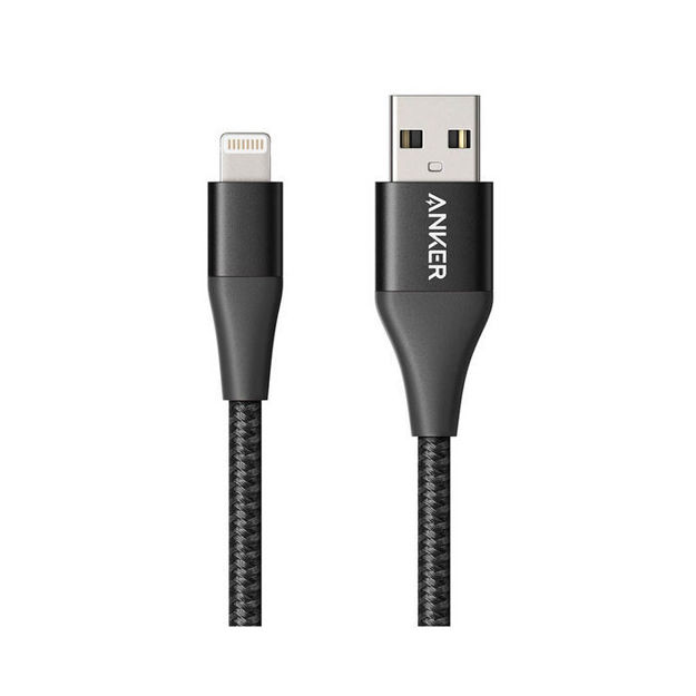 صورة كابل شحن انكر USB-A TO LIGHTNING اسود طول 0.9 متر 